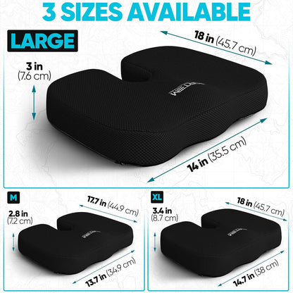 Office Chair Cushion and Back Support for Office Chair, Lumbar Support Pillow, Memory Foam, Non Slip Sitting and Back Rest for Gaming, Car Seat Cushion, Chair Pad