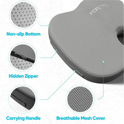 Office Chair Cushion and Back Support for Office Chair, Lumbar Support Pillow, Memory Foam, Non Slip Sitting and Back Rest for Gaming, Car Seat Cushion, Chair Pad